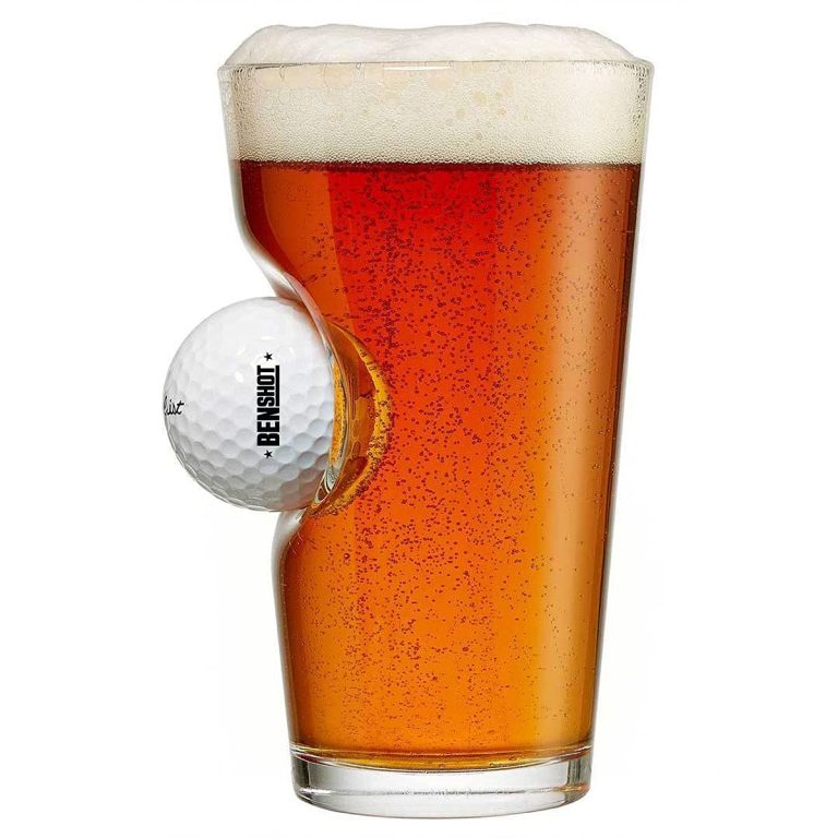 Pint Glass with Golf Ball