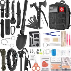 142 Pcs Ultimate Survival Kit and First Aid Kit
