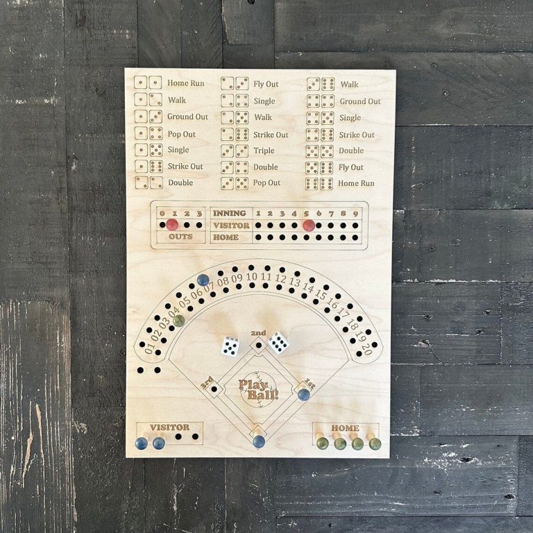 Baseball Dice Board Game