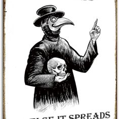 Plague Doctor Wall Sign Plague Doctor Wall Sign