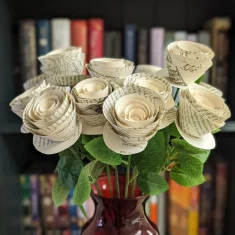 Book Page Flower Bouquet