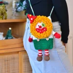 Crochet Clown Phone Bag