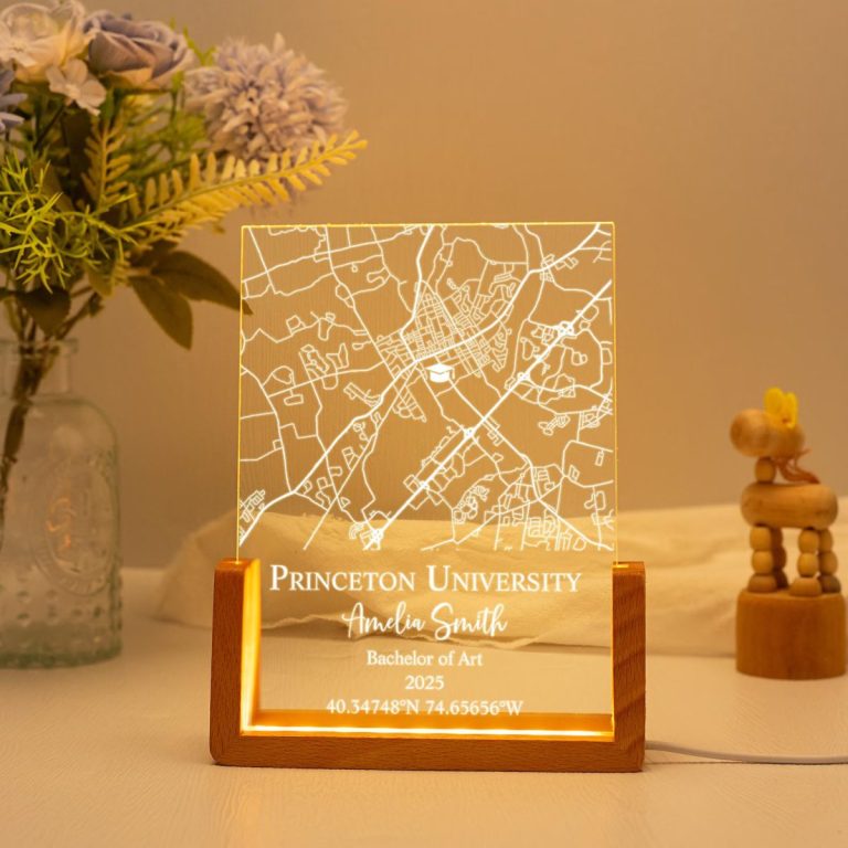 Personalized Campus Map Night Light