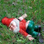 Drunk Garden Gnome Statue