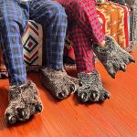 Furry Bear Paw Slippers