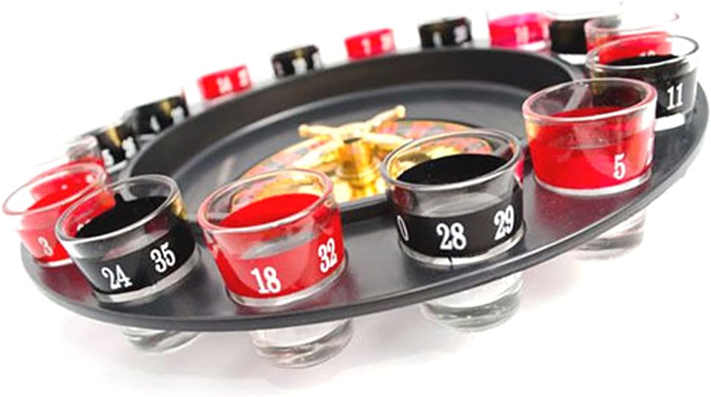 Shot Glass Roulette - Drinking Game Set