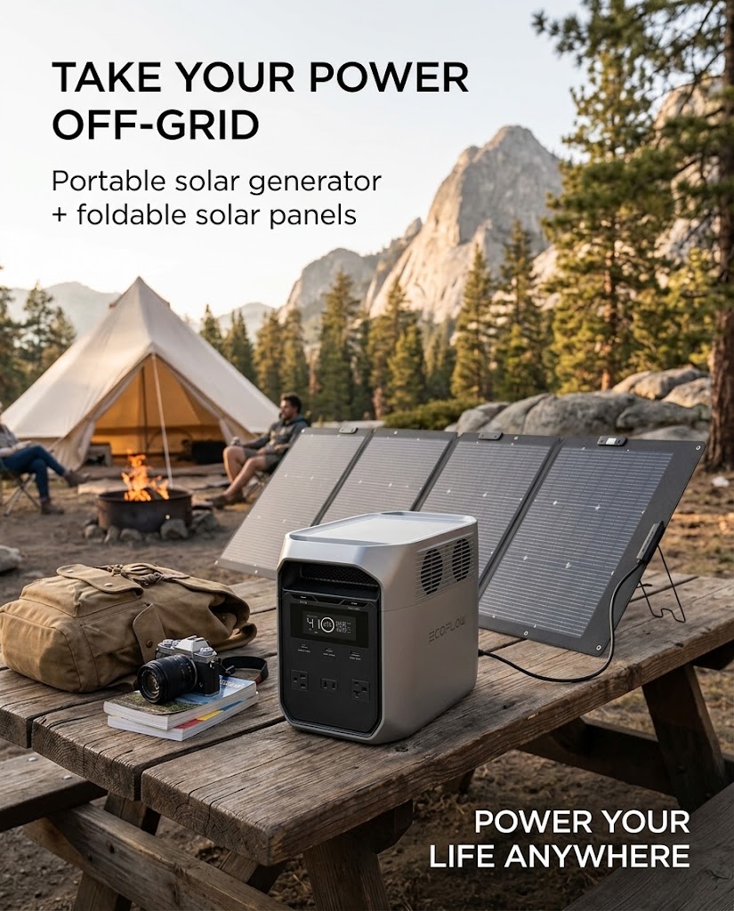 EcoFlow Solar Generator with Solar Panel