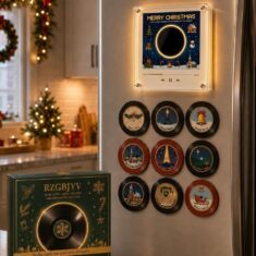 Magnetic Fridge Christmas Vinyl Player