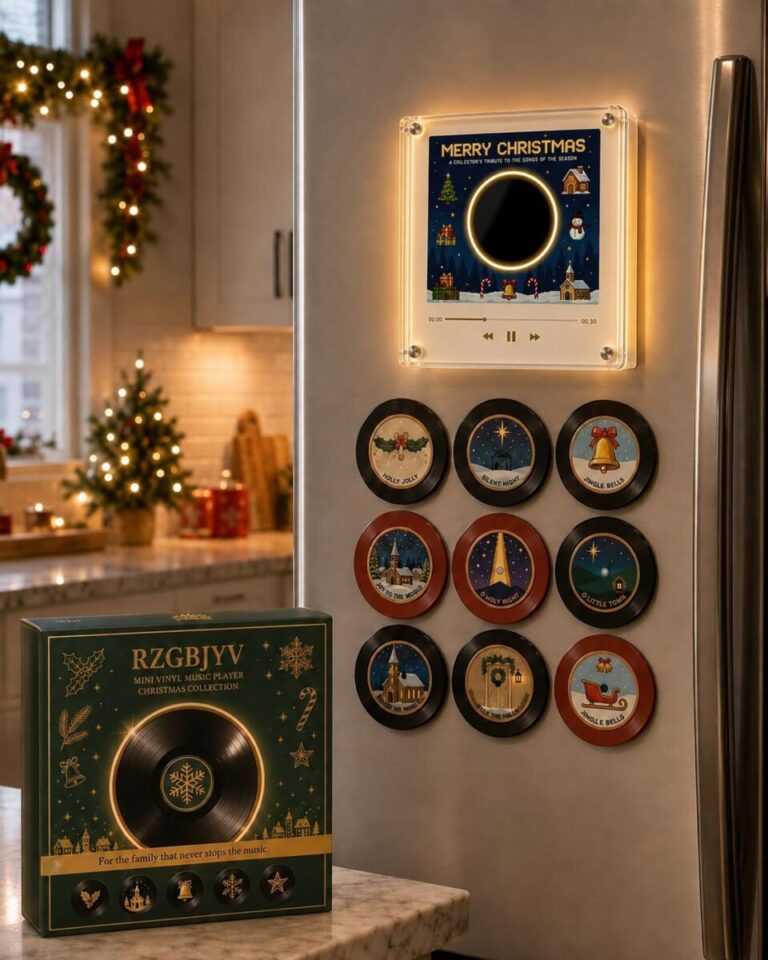 Magnetic Fridge Christmas Vinyl Player