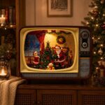 Retro Christmas TV Snow Globe