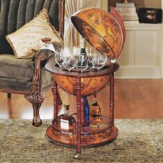 Sixteenth-Century Globe Bar Cart