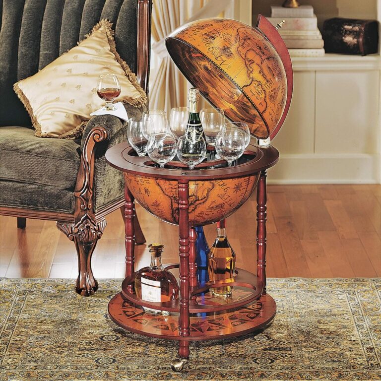 Sixteenth-Century Globe Bar Cart