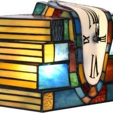 Melting Clock on Books Lamp