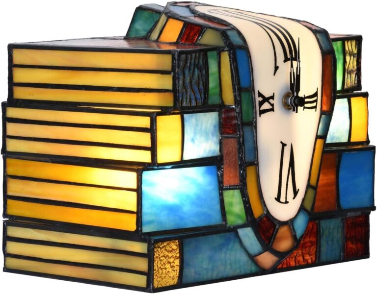 Melting Clock on Books Lamp